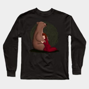 Hug a bear illustration Long Sleeve T-Shirt